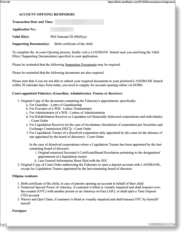Dobs confirmation 1